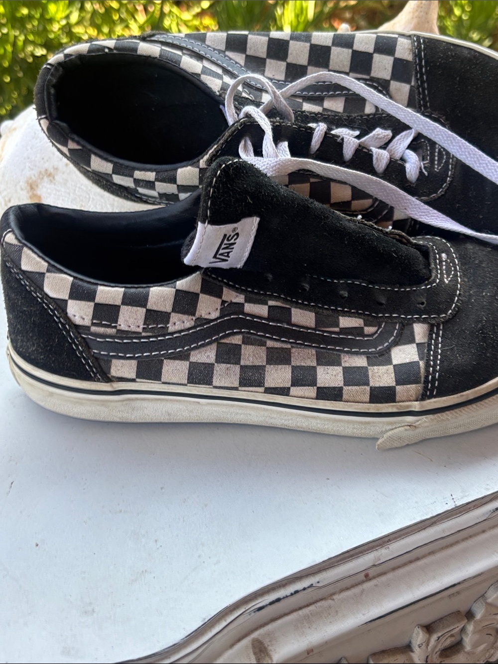 Vans Black & White Checkerboard Low-Top Sneakers - Picture 3 of 5